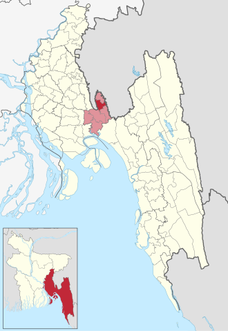 Location of Fulgazi Upazila