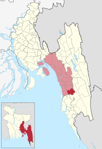 Location of Lohagara Upazila