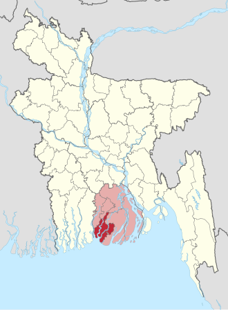 Location of Barguna District