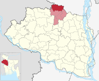 Location of Panchbibi Upazila