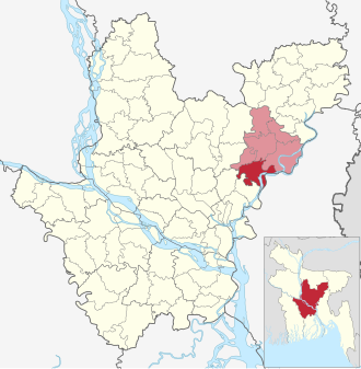Location of Narsingdi Sadar Upazila