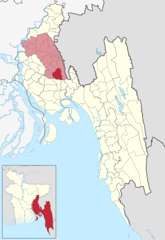 Location of Nangalkot Upazila