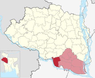 Location of Ishwardi Upazila