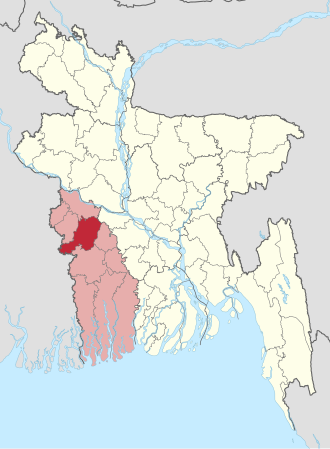 Location of Jhenaidah District