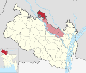 Location of Patgram Upazila
