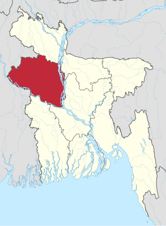 Location of Rajshahi Division