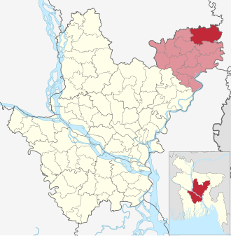 Location of Itna Upazila