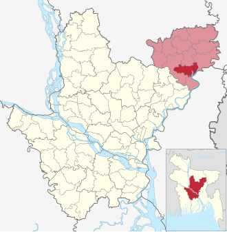 Location of Bajitpur Upazila