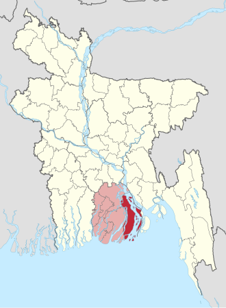 Location of Bhola District